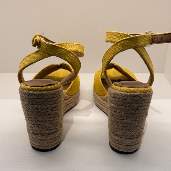 Kelly & Katie Mustard Wedge Sandals - Picture 4 of 5